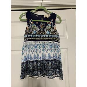 Penelope Project‎ Embroidered Boho Hippie Peasant Babydoll Blouse Top Size S